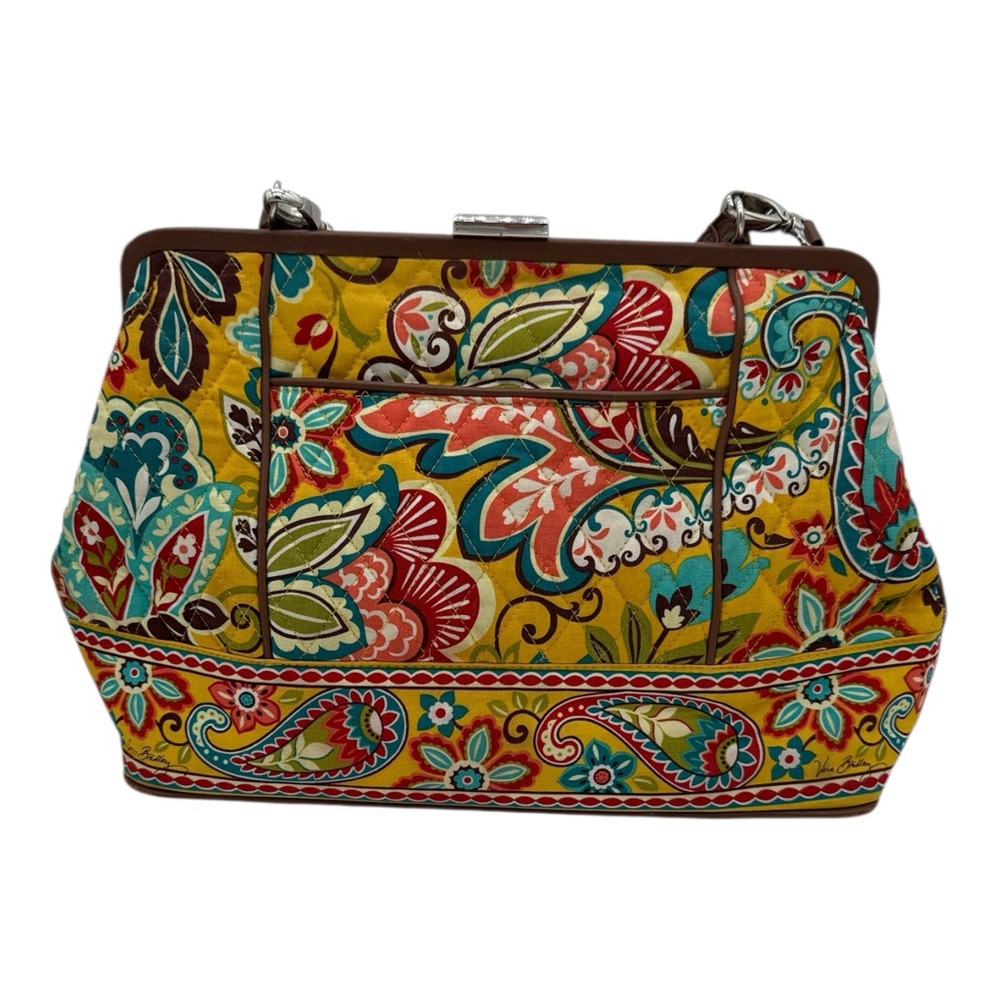 Retired Vera Bradley Provençal Yellow Colorful Women's Shoulder Carpet Style Bag
